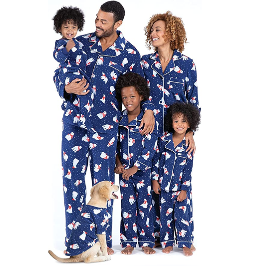 Matching Family Pajamas with Polar Bear Print