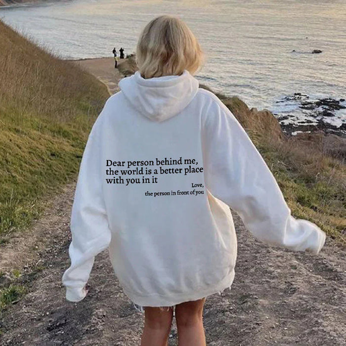 Dear Person Behind Me Printed Sweatshirt