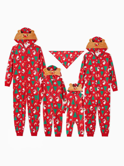 3D Reindeer Hooded Christmas Family Pajama Set