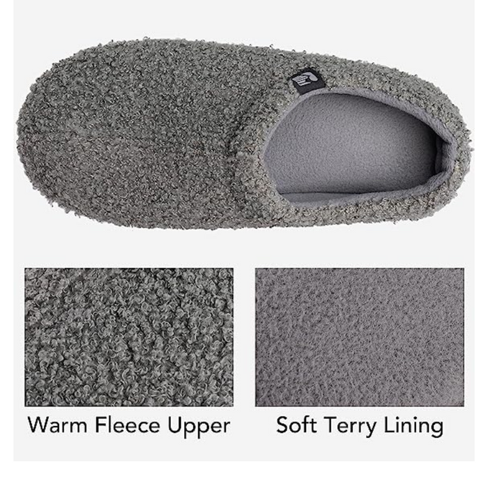 Durable Indoor Slippers With Fleece Lining