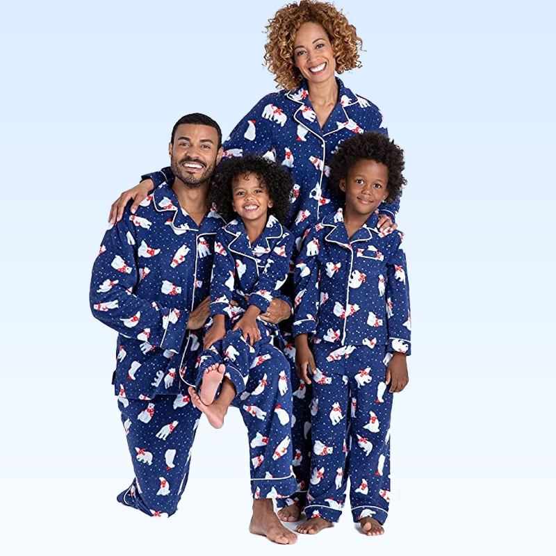 Matching Family Pajamas with Polar Bear Print