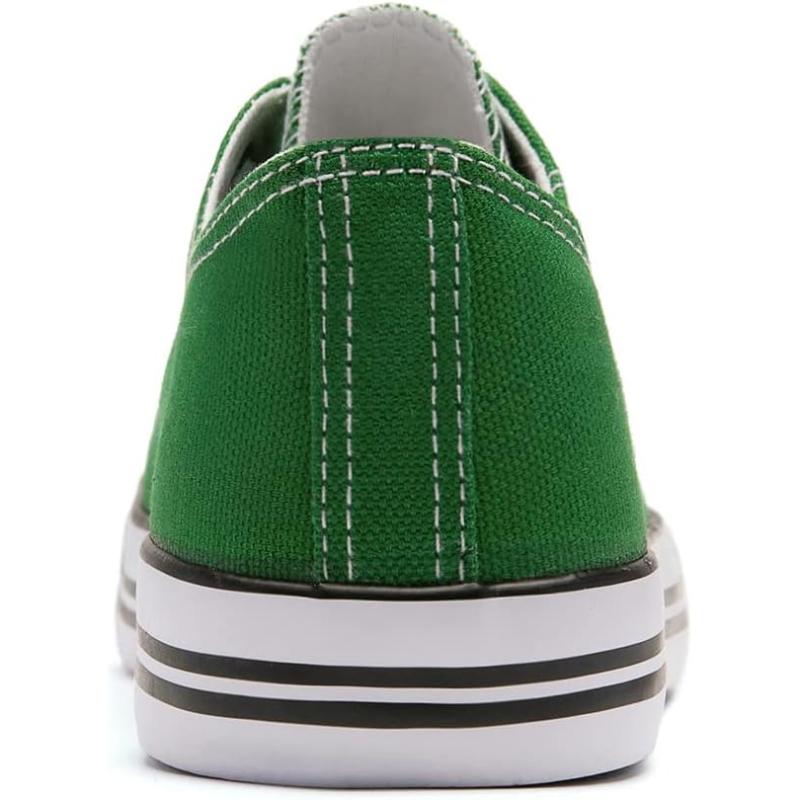 Solid Color Canvas Lace Up Sneakers