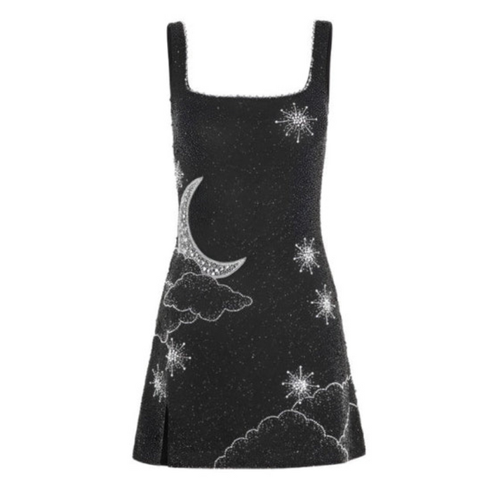 Sparkling Sleeveless Midnight Mini Dress