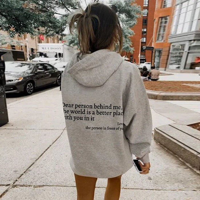 Dear Person Behind Me Printed Sweatshirt