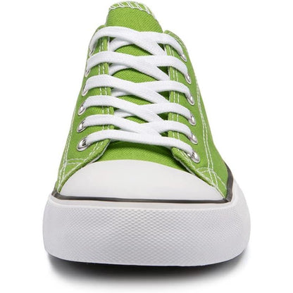 Solid Color Canvas Lace Up Sneakers