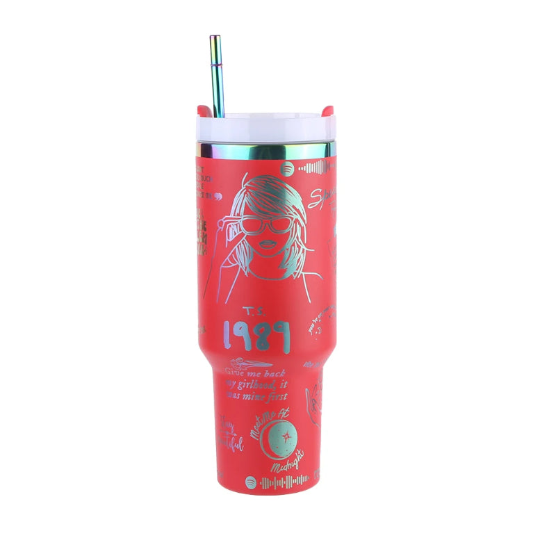 Taylor Swift 40oz Insulated Tumbler With Straw