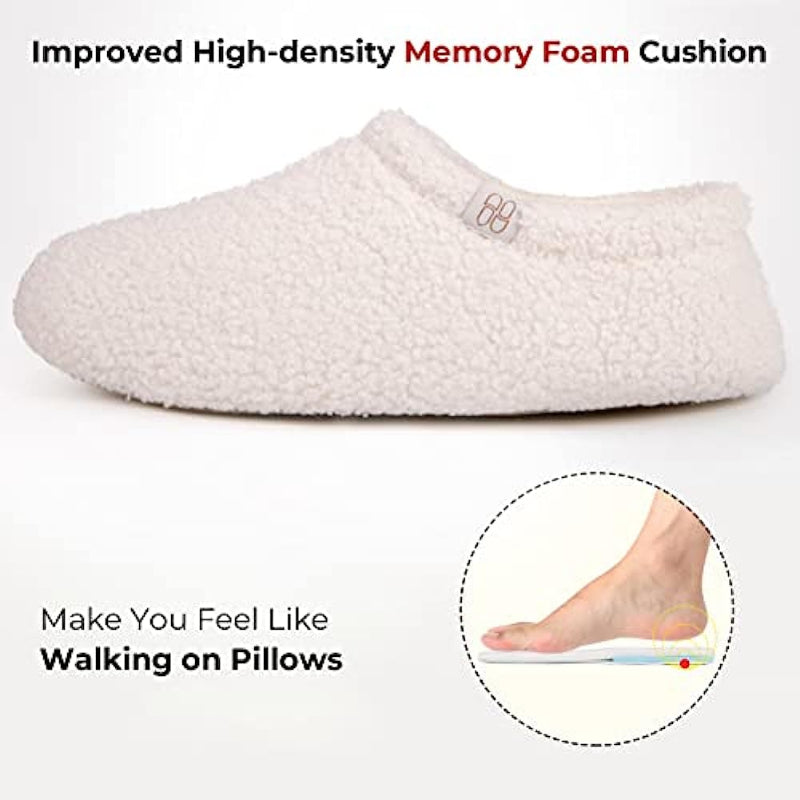 Fuzzy Curly Fur Memory Foam Loafer Slippers