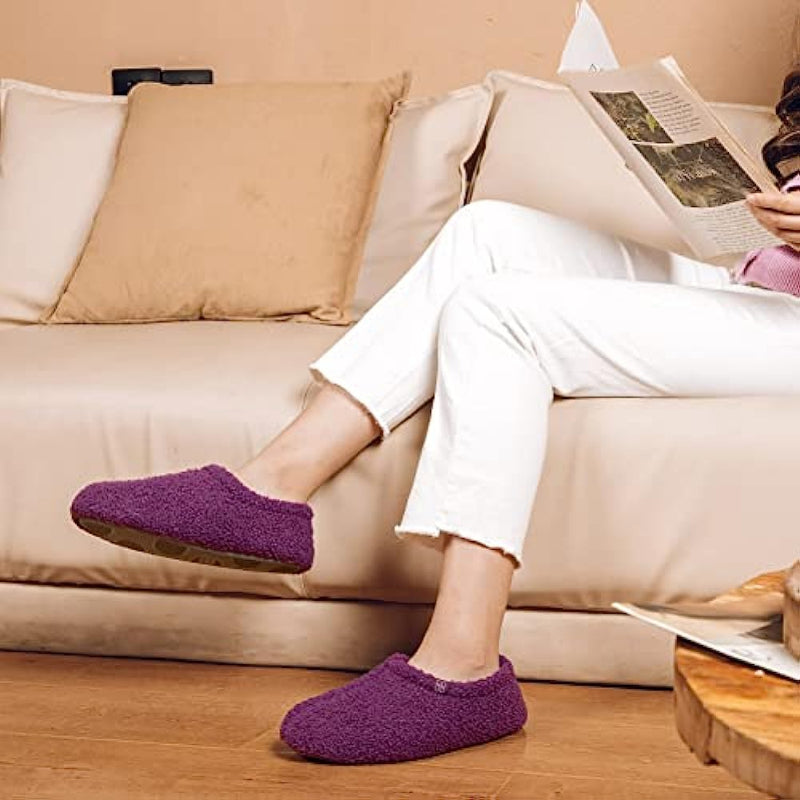 Fuzzy Curly Fur Memory Foam Loafer Slippers