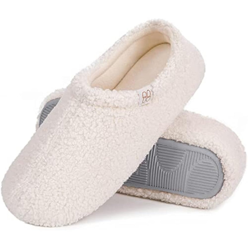 Fuzzy Curly Fur Memory Foam Loafer Slippers