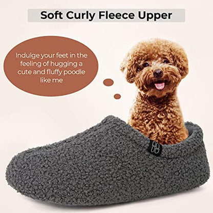 Fuzzy Curly Fur Memory Foam Loafer Slippers