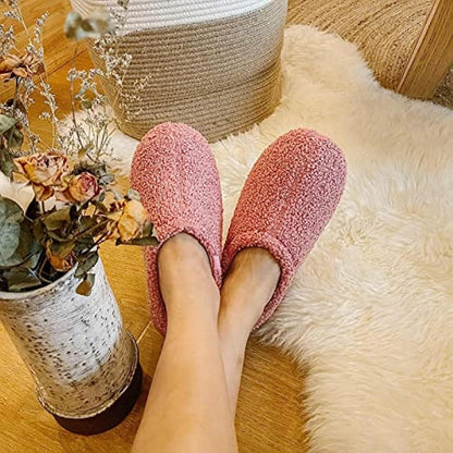 Fuzzy Curly Fur Memory Foam Loafer Slippers