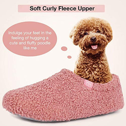 Fuzzy Curly Fur Memory Foam Loafer Slippers