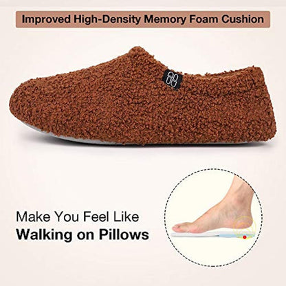 Fuzzy Curly Fur Memory Foam Loafer Slippers