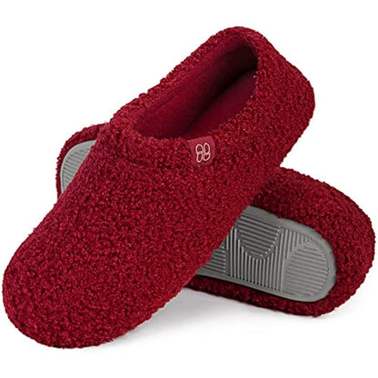 Fuzzy Curly Fur Memory Foam Loafer Slippers