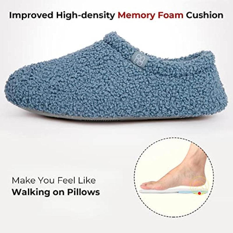 Fuzzy Curly Fur Memory Foam Loafer Slippers