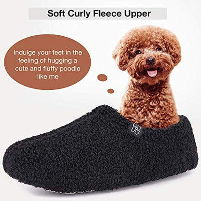 Fuzzy Curly Fur Memory Foam Loafer Slippers