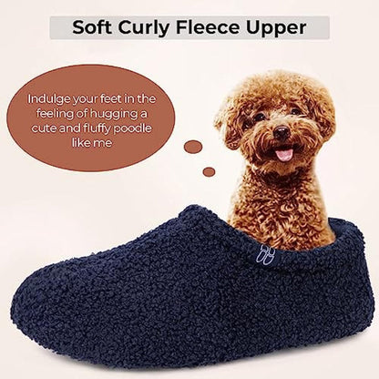 Fuzzy Curly Fur Memory Foam Loafer Slippers