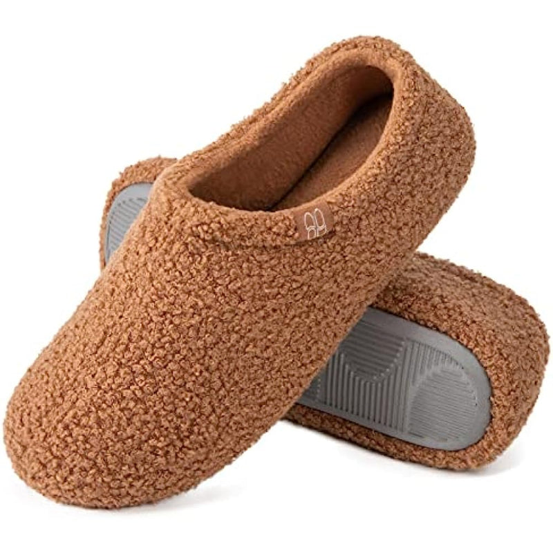 Fuzzy Curly Fur Memory Foam Loafer Slippers