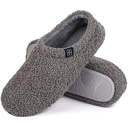 Fuzzy Curly Fur Memory Foam Loafer Slippers