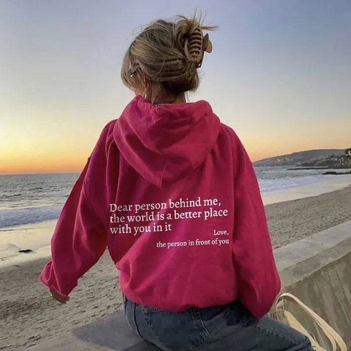 Dear Person Behind Me Printed Sweatshirt