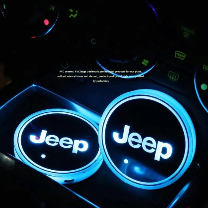 Jeep Cup Holder Lights With Vibration Sensor