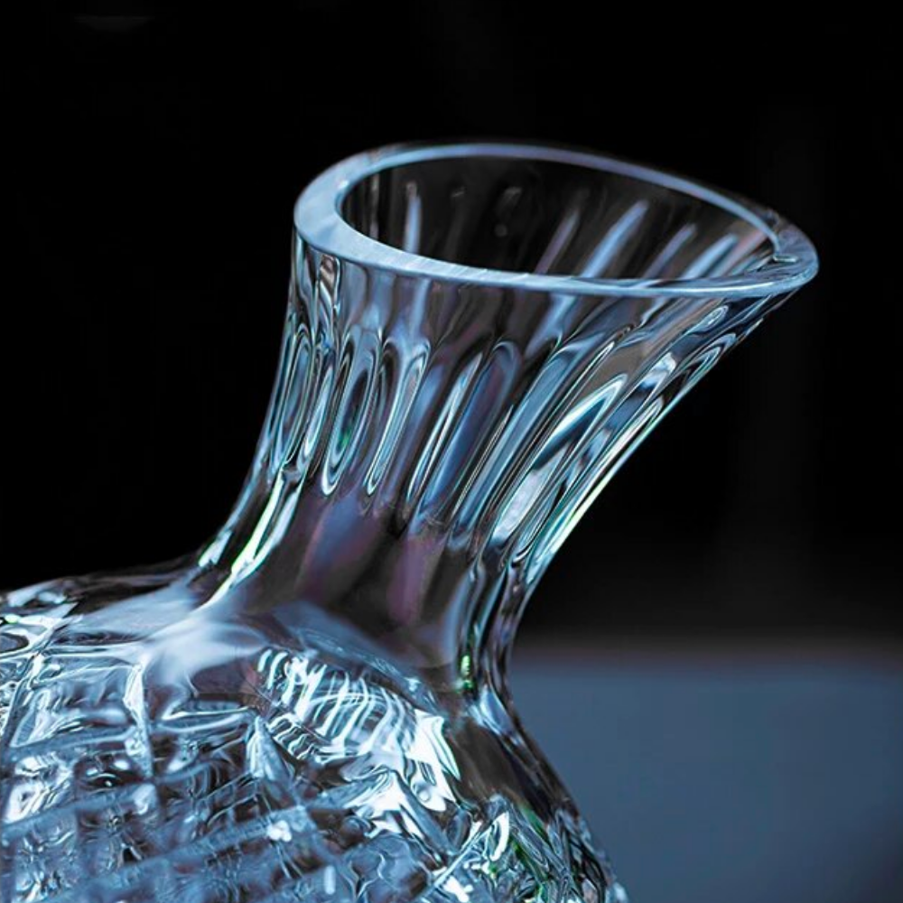 360° Rotating Crystal Wine Decanter with Tray