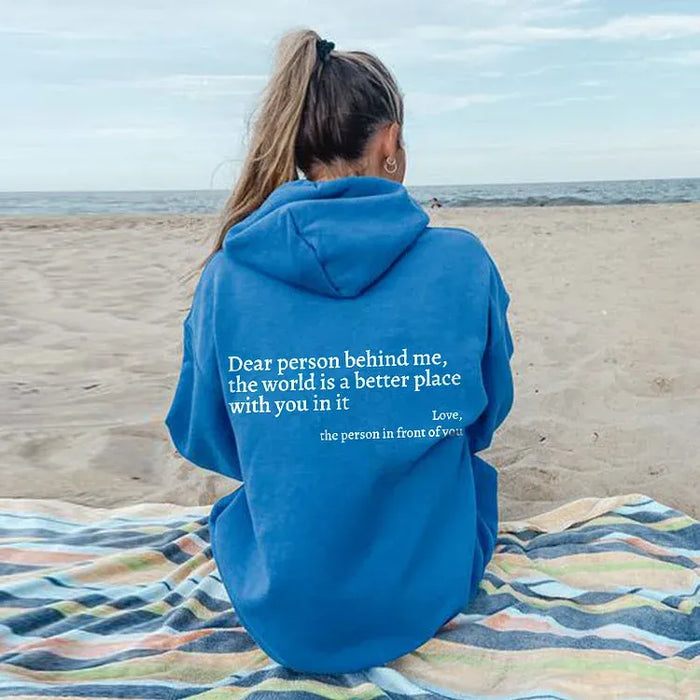 Dear Person Behind Me Printed Sweatshirt