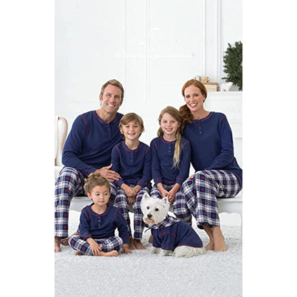 Christmas Festive Snowfall Plaid Printed Pajama Sets