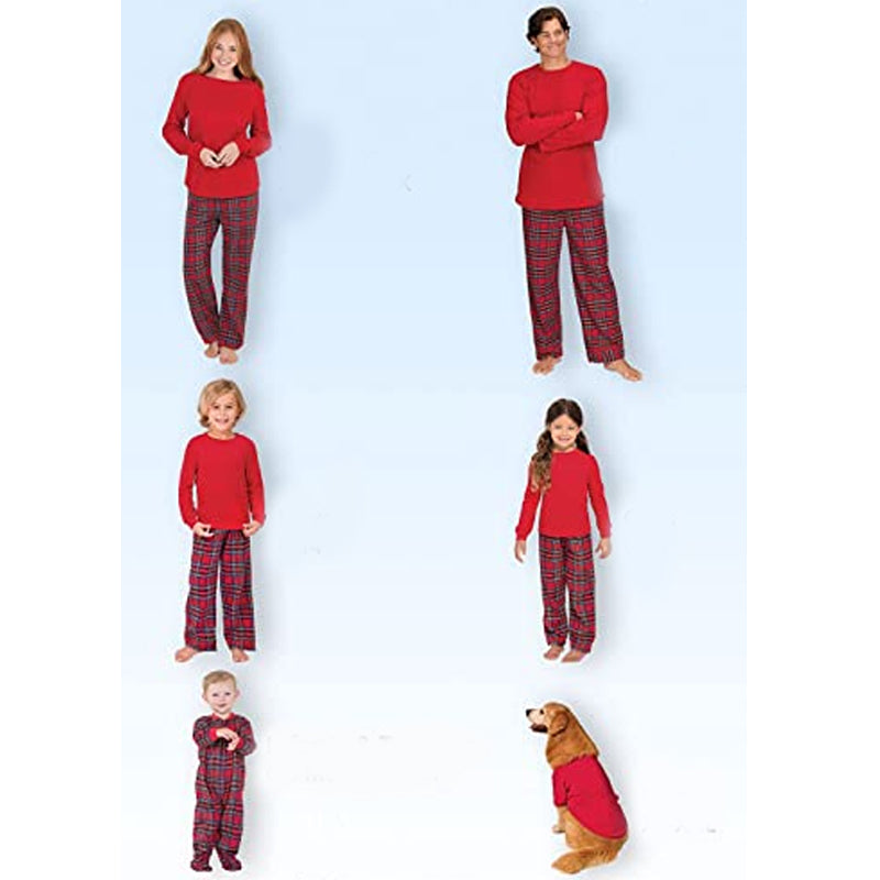 Xmas Holiday Matching Thermal Plaid Pajama Sets