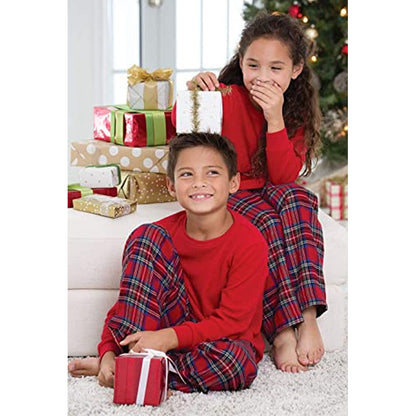 Xmas Holiday Matching Thermal Plaid Pajama Sets