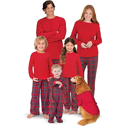 Xmas Holiday Matching Thermal Plaid Pajama Sets