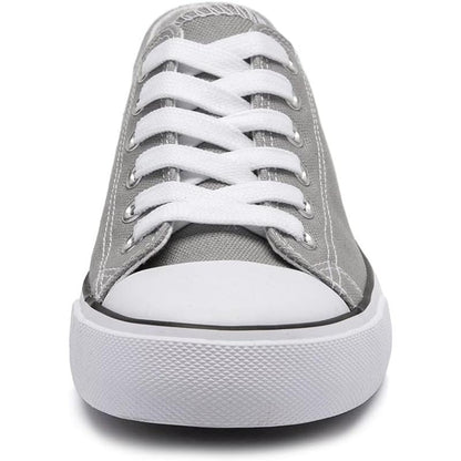 Solid Color Canvas Lace Up Sneakers