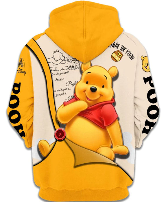 Cozy Zip Up Hoodie With Bear Design