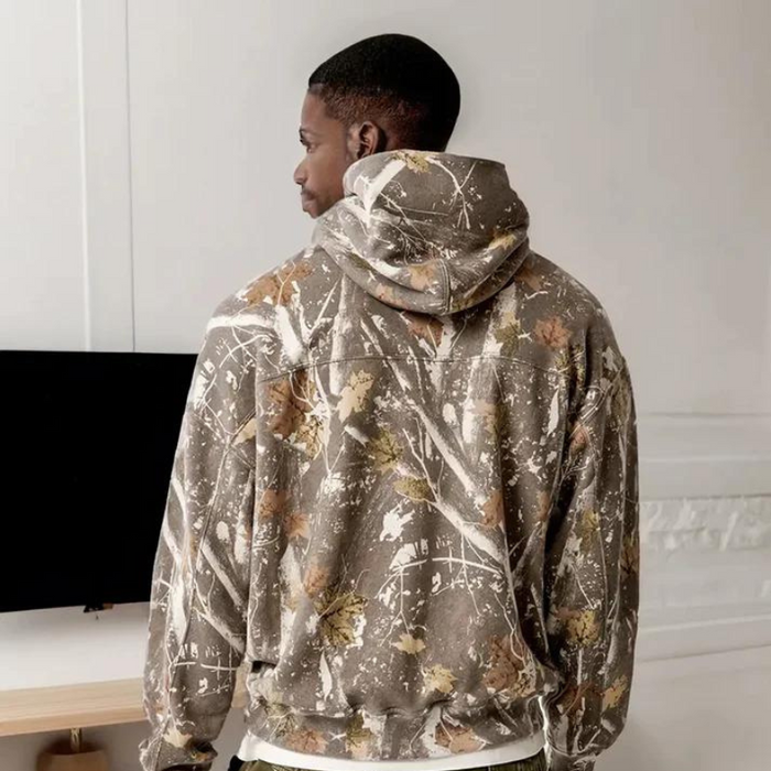 Nature Inspired Camo Leaf Hoodie