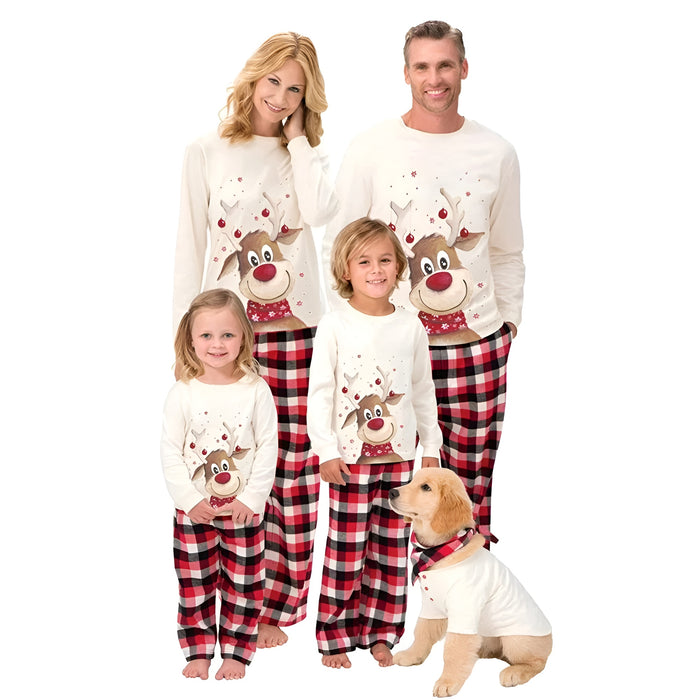 Christmas Deer Printed Matching Family Pajamas Set