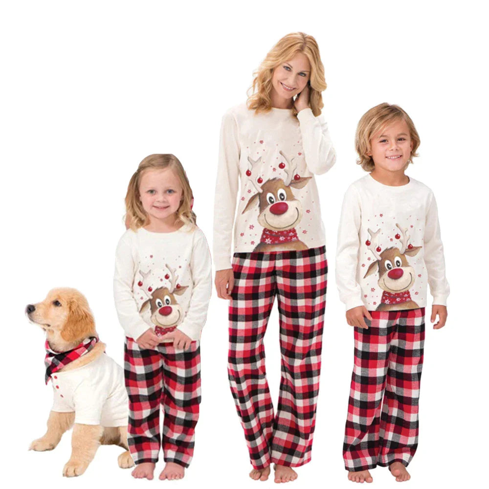 Christmas Deer Printed Matching Pajamas