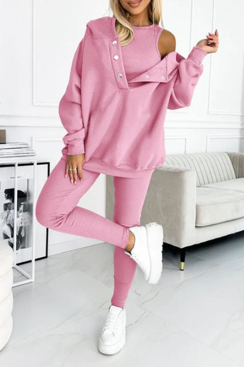 Casual 3 Piece Hoodie Set