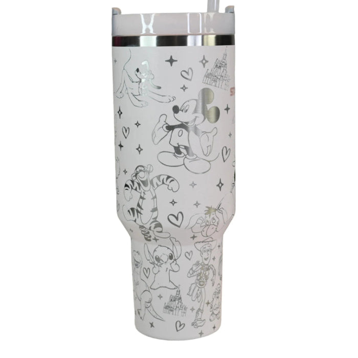 Iconic Character Engraved Tumbler With Handle