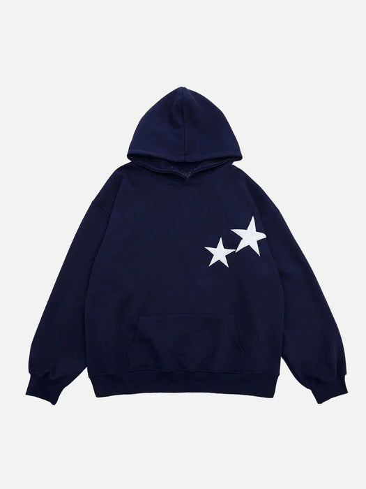 Stylish Hoodie With Modern Star Motif