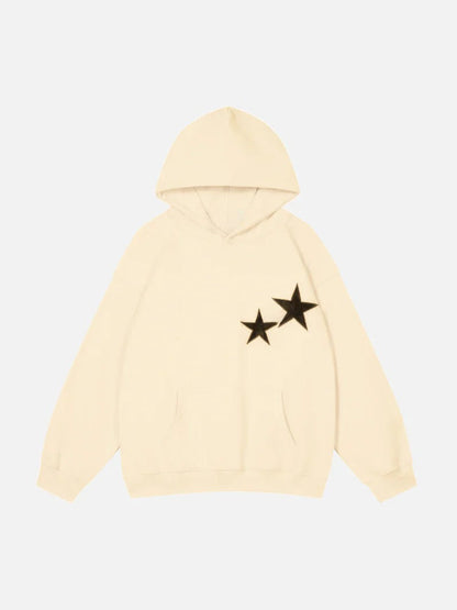 Stylish Hoodie With Modern Star Motif