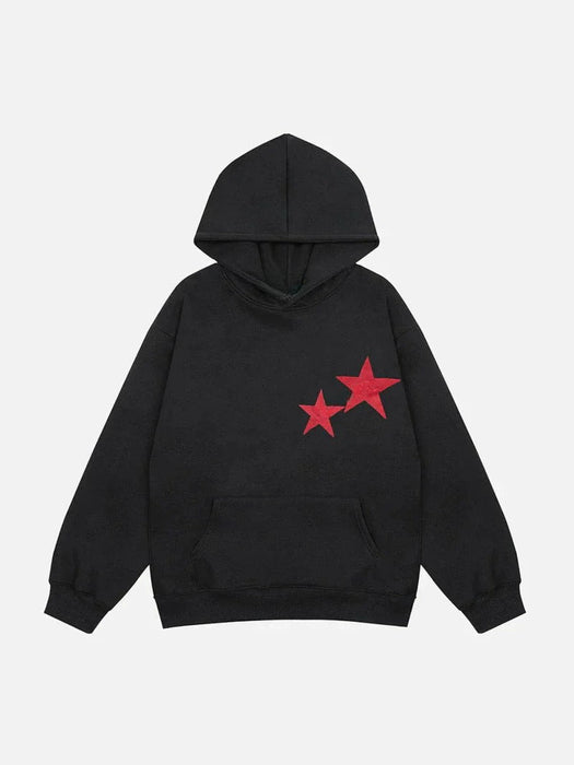 Stylish Hoodie With Modern Star Motif