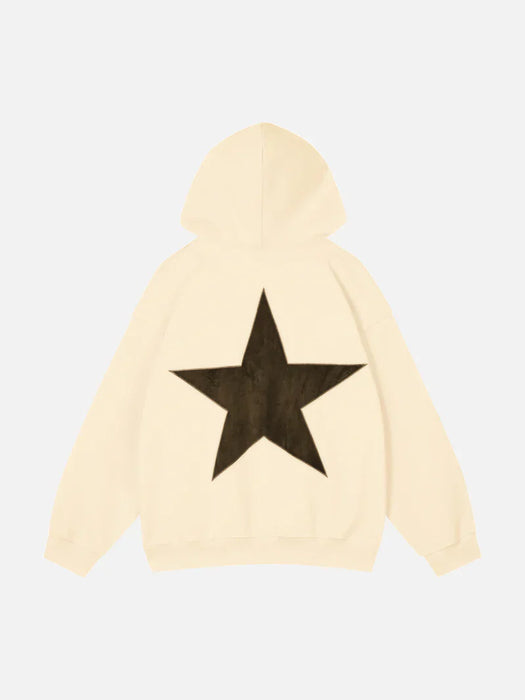 Stylish Hoodie With Modern Star Motif