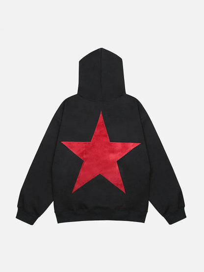 Stylish Hoodie With Modern Star Motif