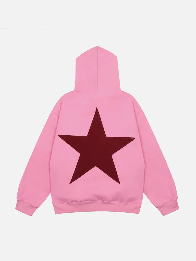 Stylish Hoodie With Modern Star Motif