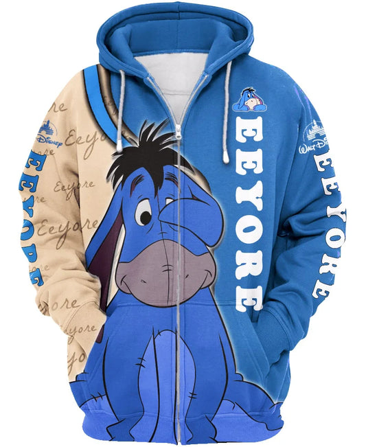 Cozy Zip Up Hoodie With Cartoony Design