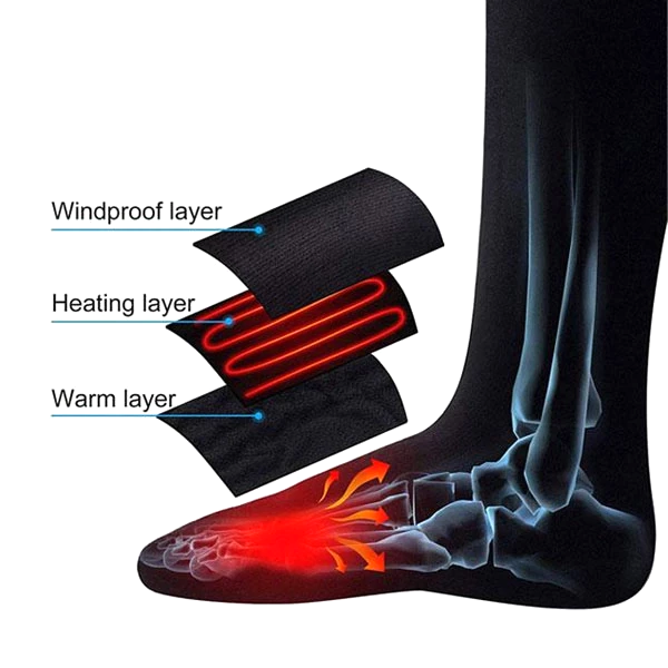 Electric Rechargeable Battery Powered Heated Socks