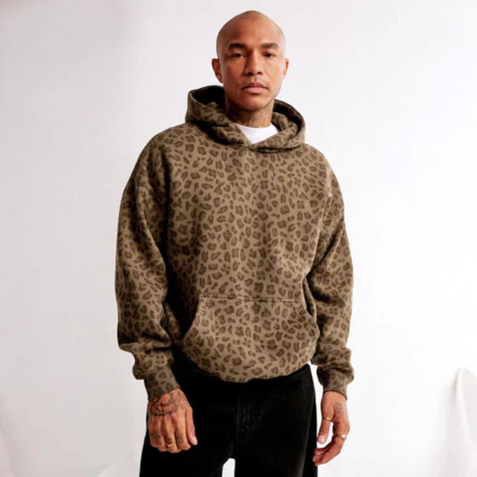 Casual Fierce Leopard Printed Hoodie