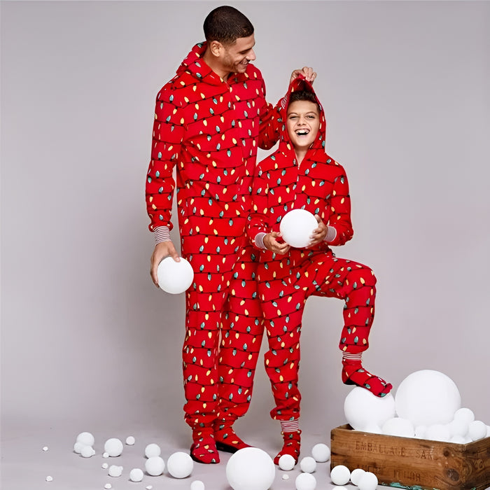 Fun And Festive Light Bulb Printed Family Onesies Sets