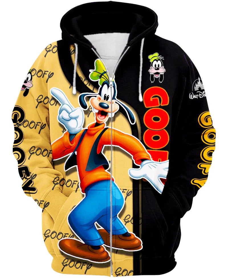 Goofy Themed Zip Up Hoodie