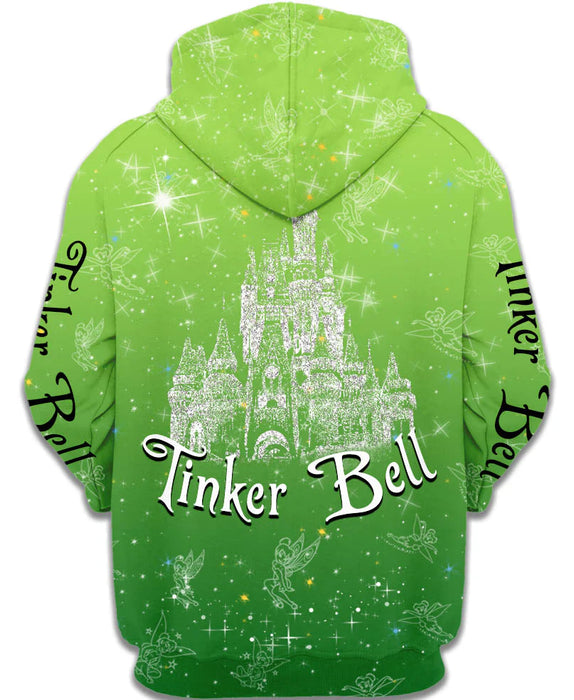 Fairy Inspired Zip Up Hoodie with Graphic Design